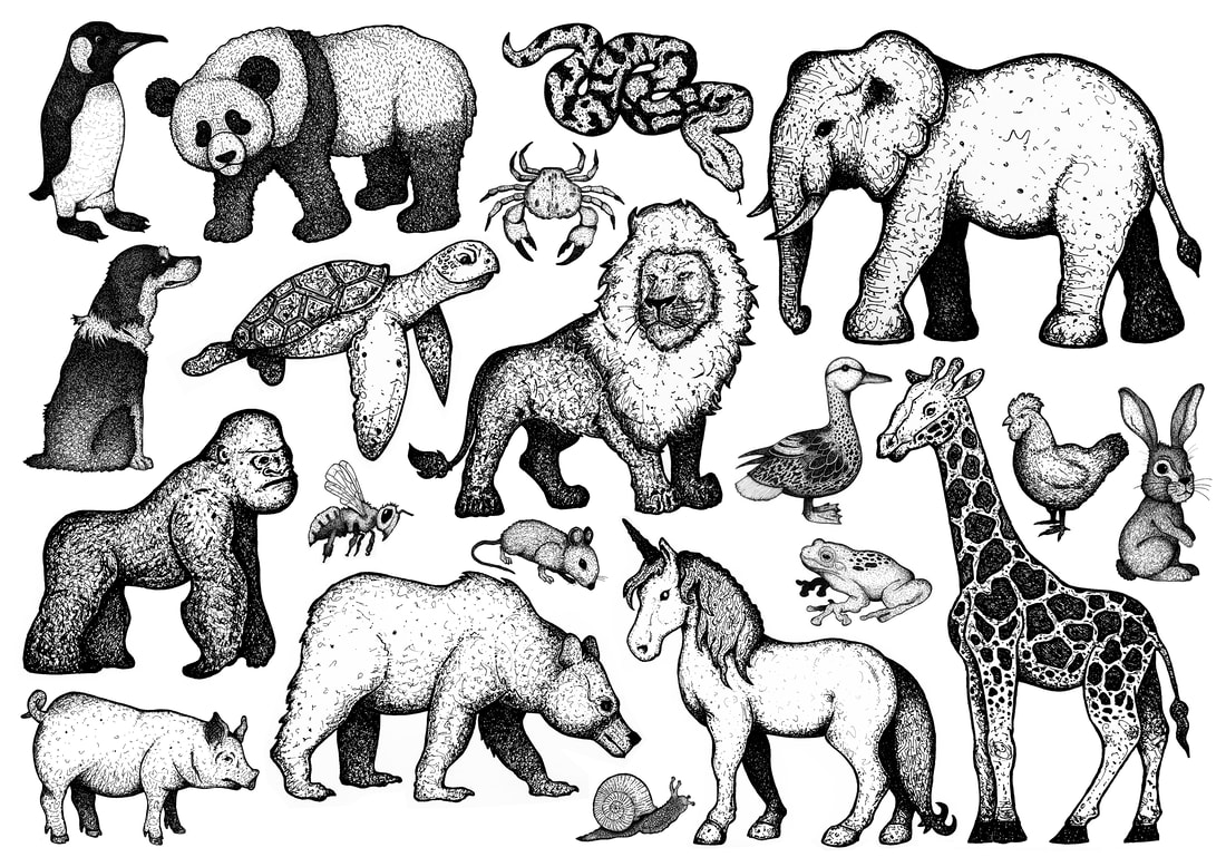 Hand-Drawn Animals